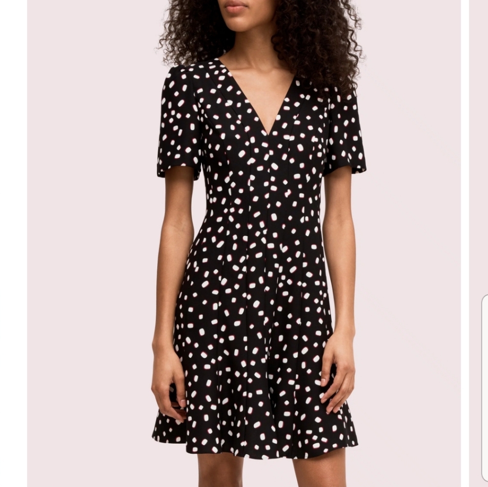 Kate Spade Mallow Dot Crepe Dress